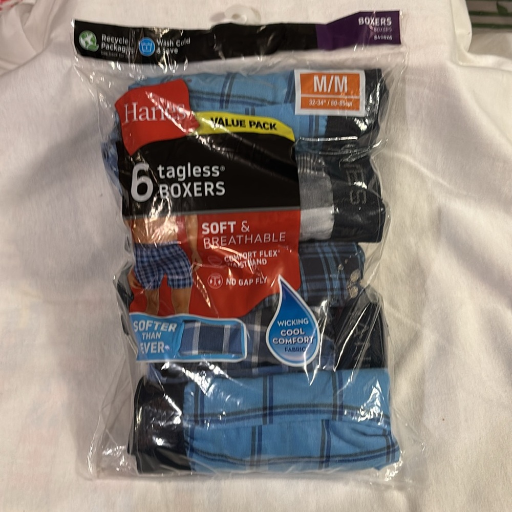 Hanes Tagless Boxers Soft & Breathable Comfort